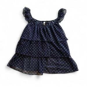 PerSeption Concept Navy Tiered Blouse